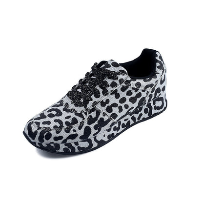 Women's leopard print long-moving shoes