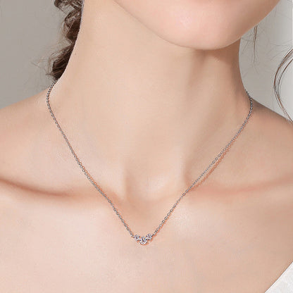 Collier de moissanite incrusté en argent sterling 925