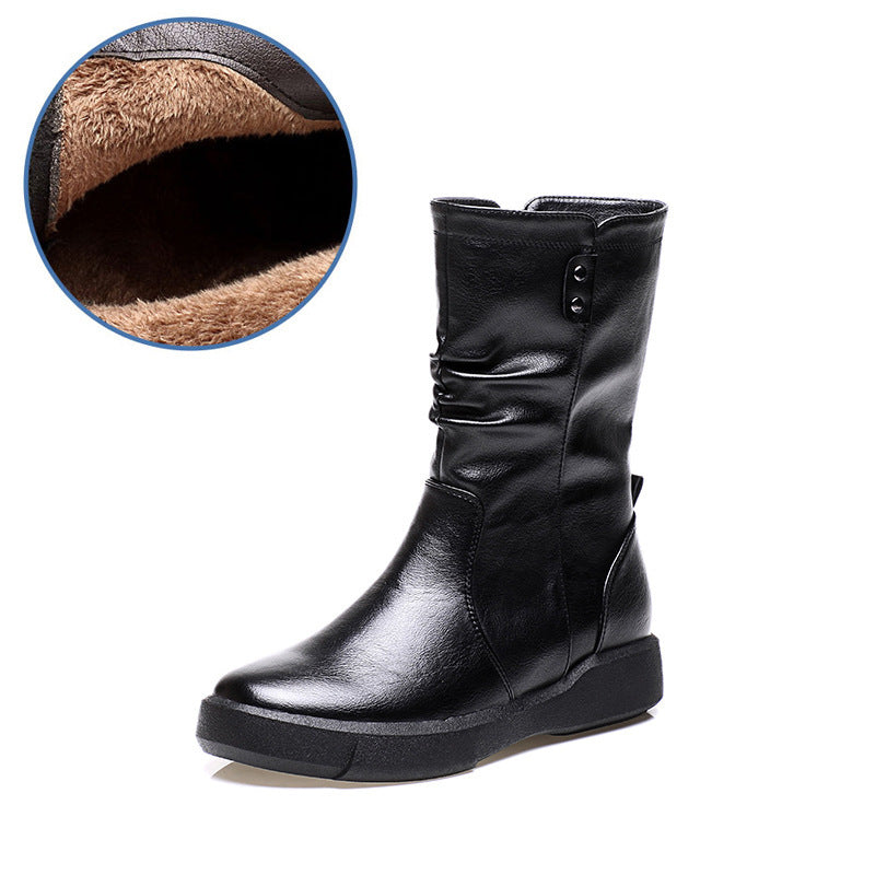 New retro British style all-match platform boots