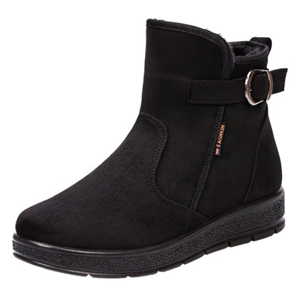 Plus fleece warm short-tube cotton boots