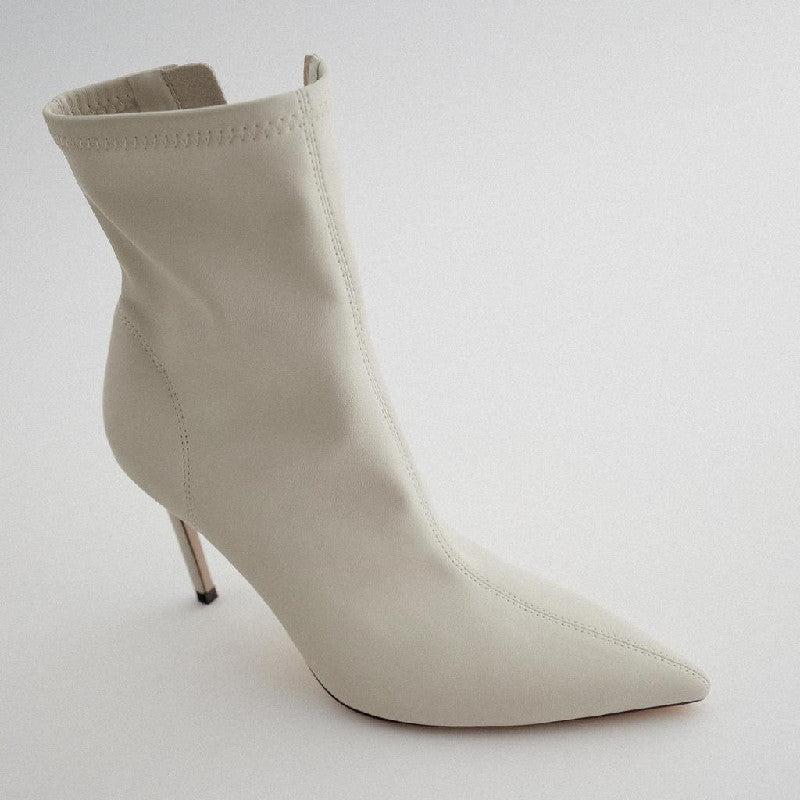 Stretch High Heel Ankle Boots