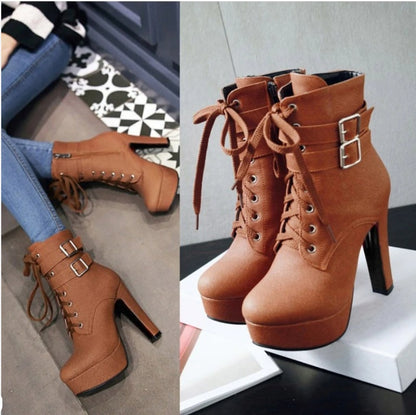 Invitation Only Lace Up-Ankle Boots