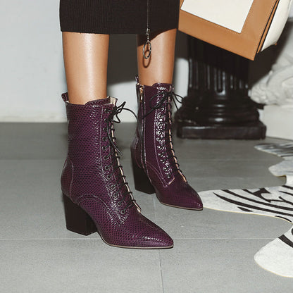 Bottes en cuir de serpent