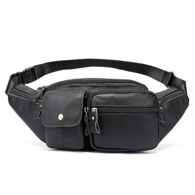 Leather Retro First Layer Cowhide Wear Belt Phone Belt Bag