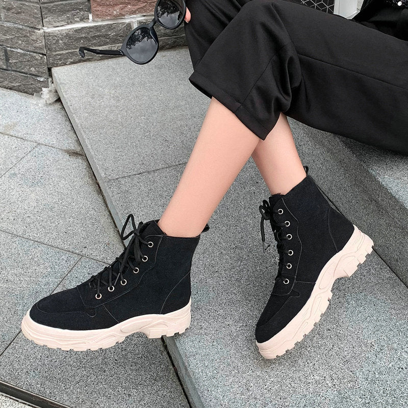 Breathable high top canvas shoes