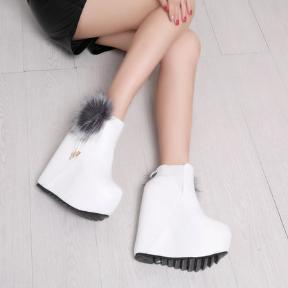 Solid color inside booties for women