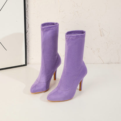 Chaussettes à talons hauts mi-bottes