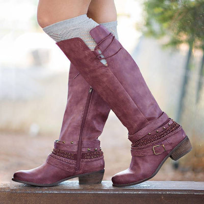 Bottes hautes rétro pour femmes pour chevaliers