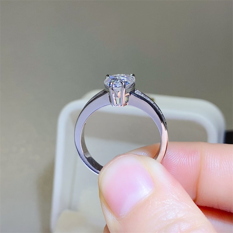 Bague en argent sterling 925 moissanite 3 carats