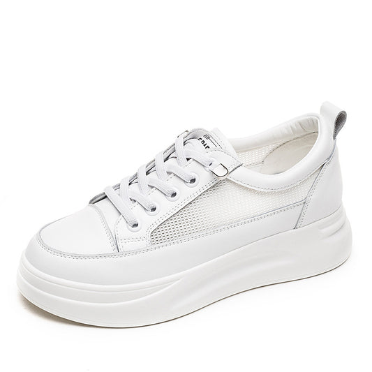 All-match Thick-soled Increased White Shoes Sports Single Women