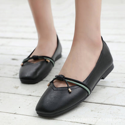 Square toe soft sole shoes