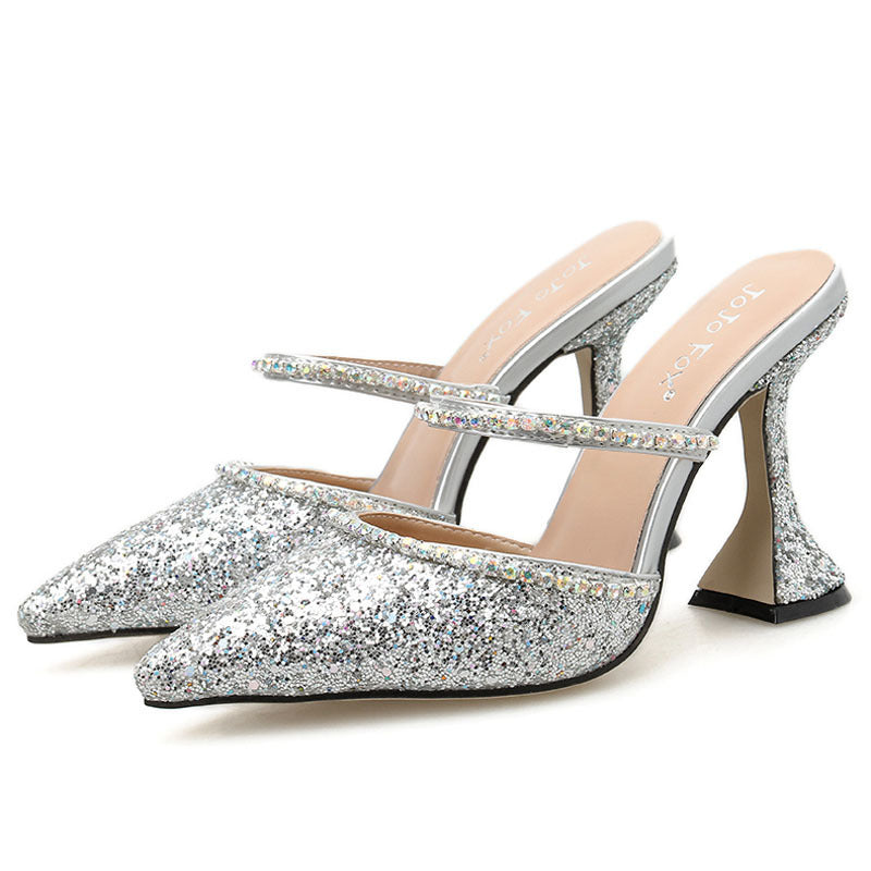 Chaussons à strass pailletés