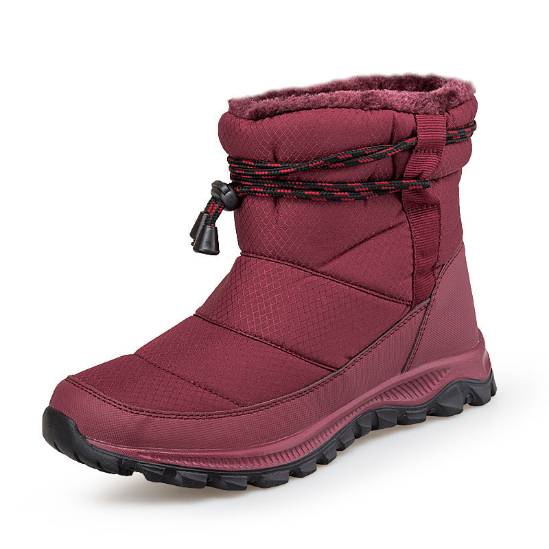 Botas de nieve cálidas y aterciopeladas para mujer en tallas grandes