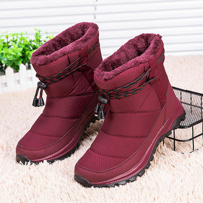 Bottes de neige chaudes et en velours pour femmes grandes tailles