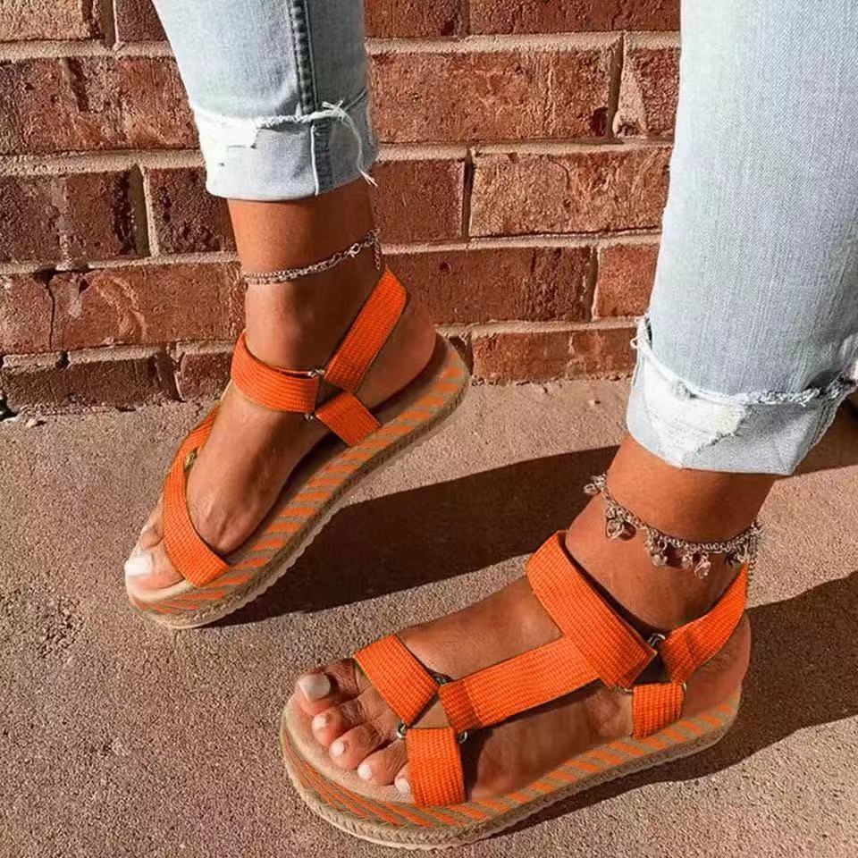 Oversized Wedge Flat Platform Sandals