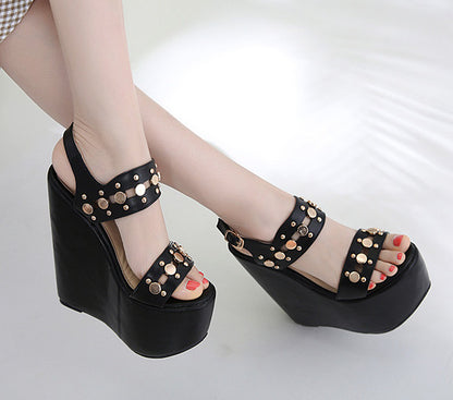 High-heeled sandals