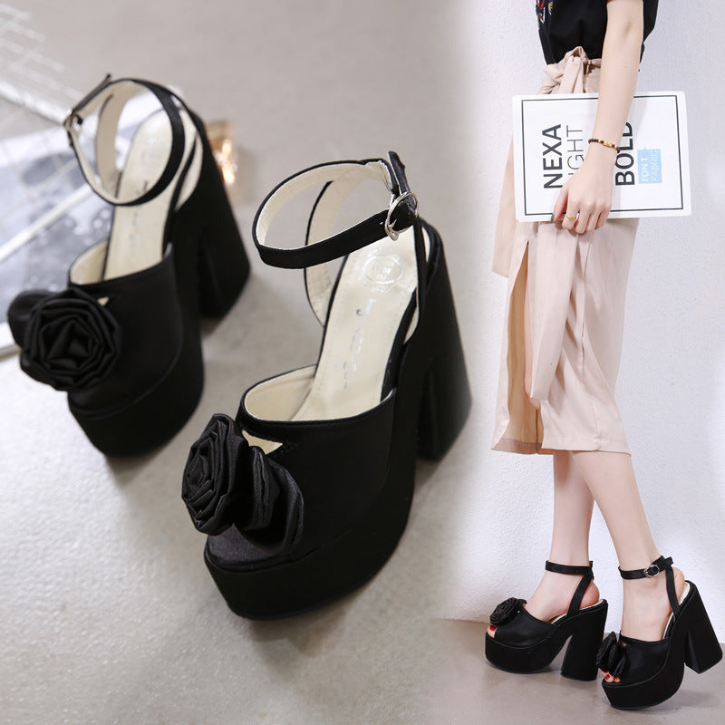 Summer New Thick Heel Waterproof Platform High Heel