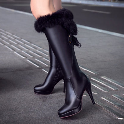 High stiletto high heel boots