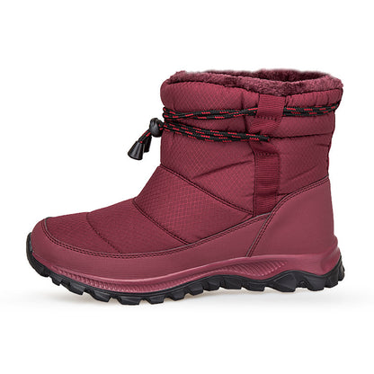 Botas de nieve cálidas y aterciopeladas para mujer en tallas grandes