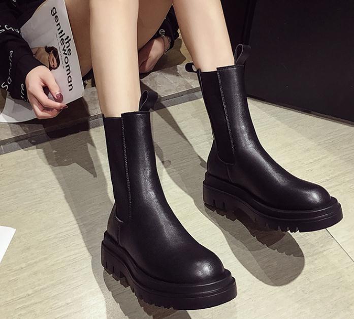 Thick-soled short boots all-match winter