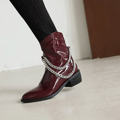 Rubber side zipper boots