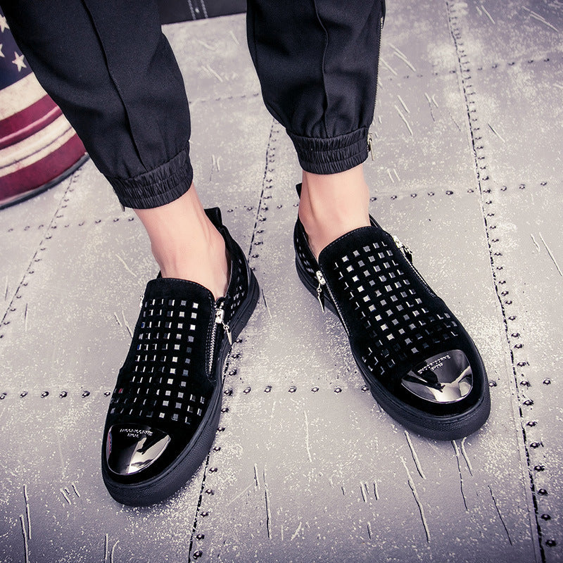 Zapatos de hombre Zapatos de moda británicos con diamantes de imitación