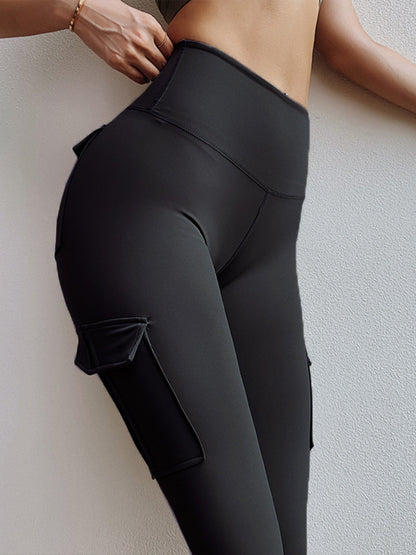 Pantalon actif taille haute avec poches