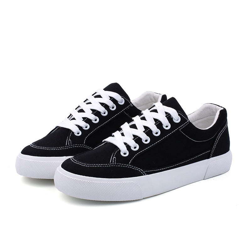 2021 star white shoes low shoes casual shoes help female Korean female students all-match cloth shoes