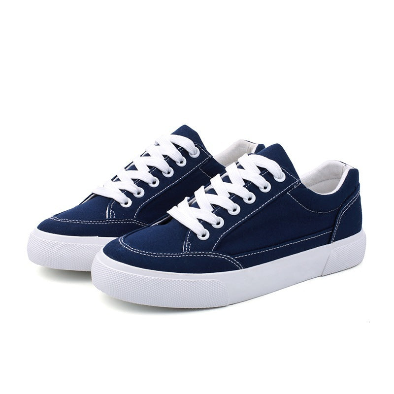 2021 star white shoes low shoes casual shoes help female Korean female students all-match cloth shoes