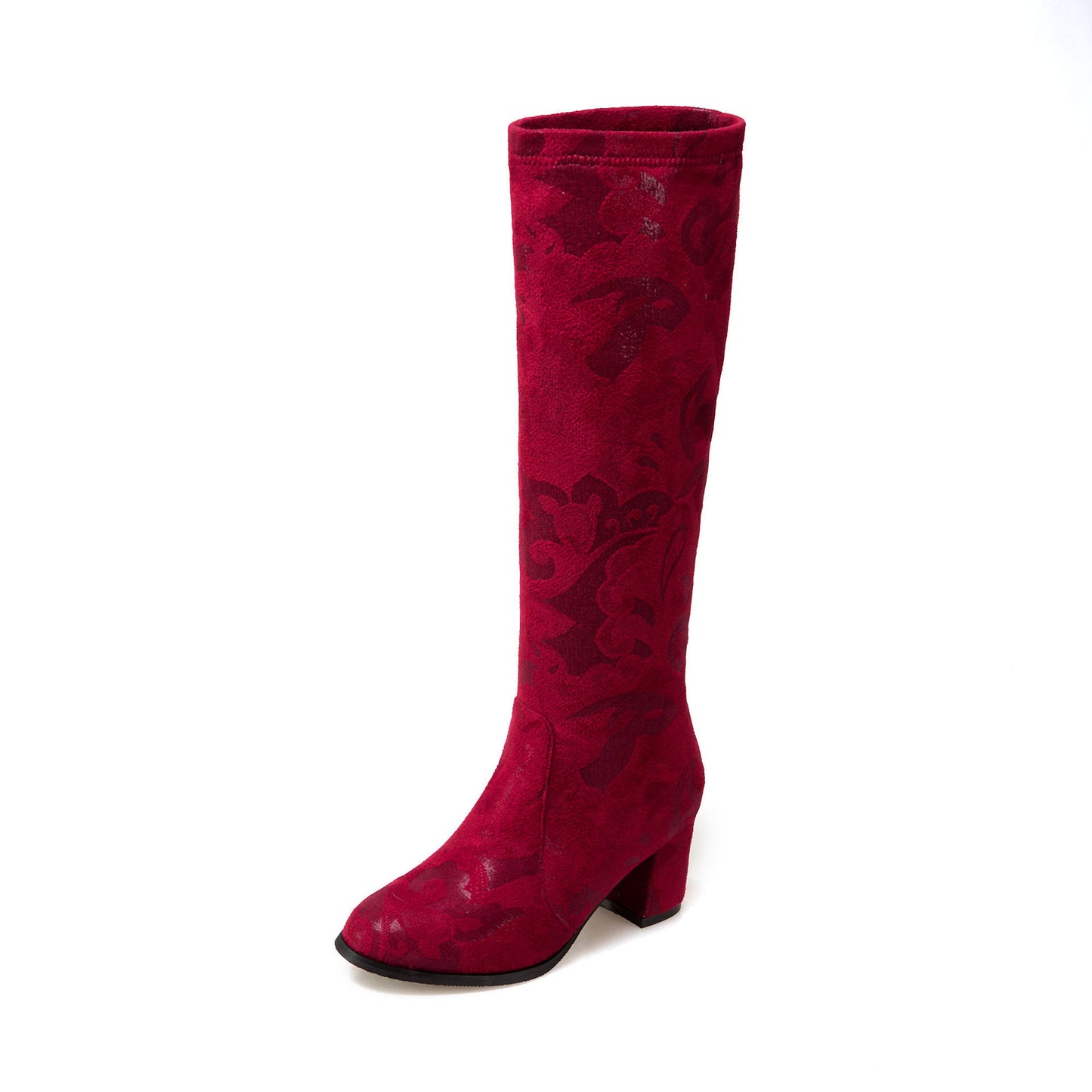 Women's high tube pattern boots