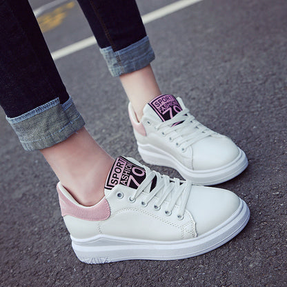 Flat women's shoes soft white shoes