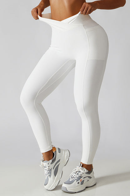 Legging actif basique Bae à taille croisée