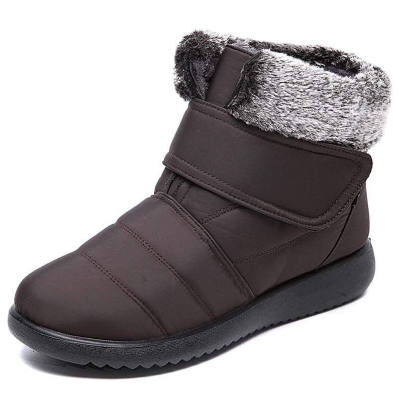 Bottes d'hiver en coton et chaussures chaudes en velours et coton