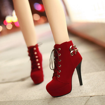 High heel booties