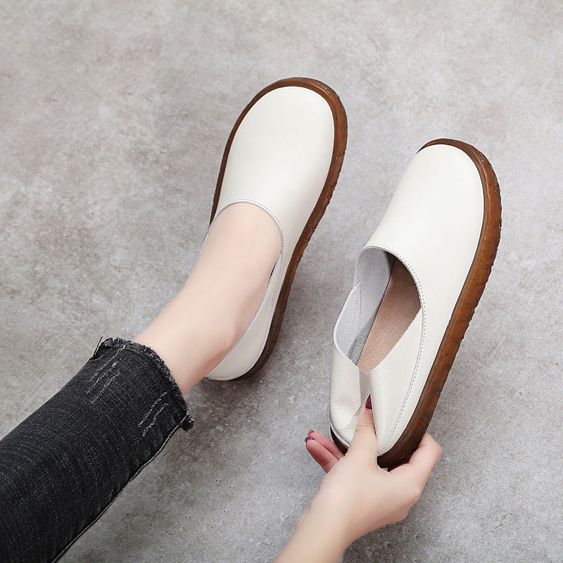 Chaussures à semelle souple et bout rond pour femmes Sen