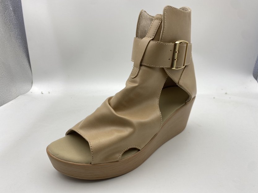 Sandals Women's Wedge Heel Platform Wrinkle Belt