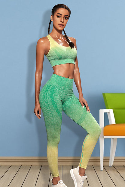 Ensemble débardeur et leggings de sport dégradé