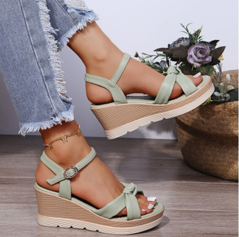 Sandalias de cuña para mujer Tacón alto