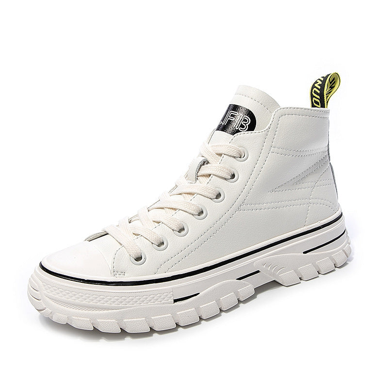 Letters high top small white shoes