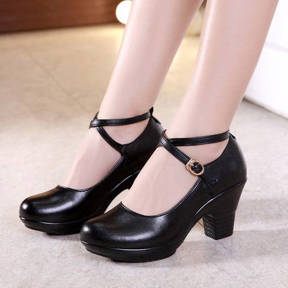 Dance shoes chunky heel high heels