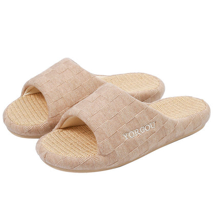 New Yuangang Slippers Linen Slippers Women's Indoor Home