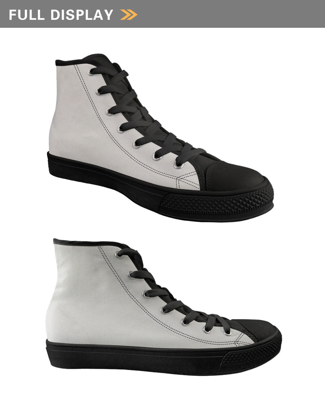 High Top Black Soled Women's Casual Canvas Shoes