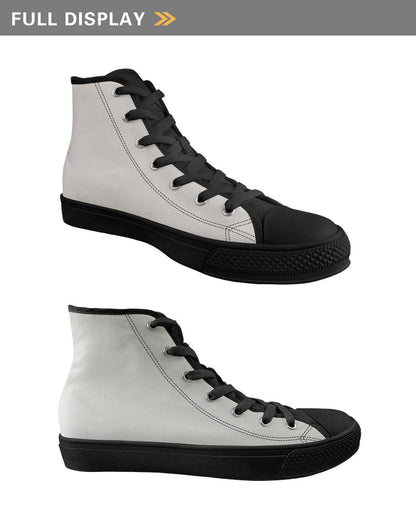 High Top Black Soled Women's Casual Canvas Shoes