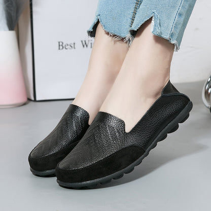 Women's Fashionable Simple Embossed Flat Shoes