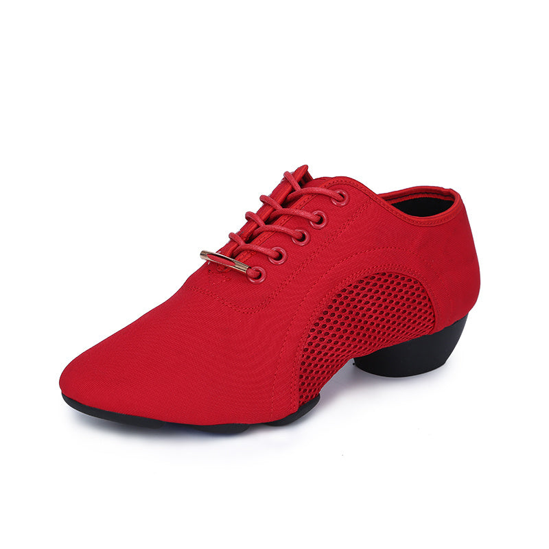 Chaussures de danse latine pour femmes en tissu Oxford respirant et filet