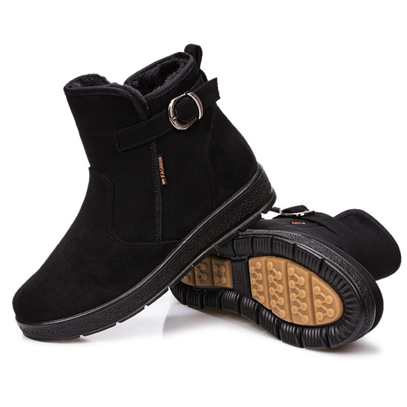 Plus fleece warm short-tube cotton boots