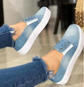 Zapatos súper hermosos y modernos Zapatos de lona vaquera para mujer Talla 43 