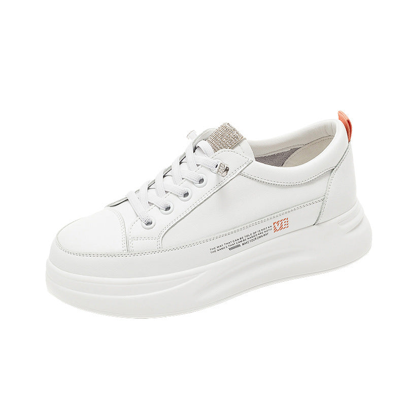 All-match Thick-soled Increased White Shoes Sports Single Women