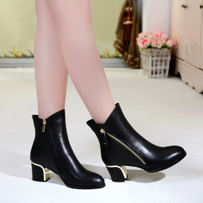 Ladies high-heeled boots