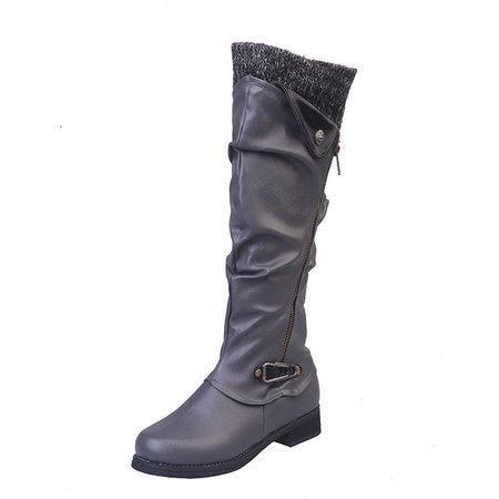 Low heel round toe boots